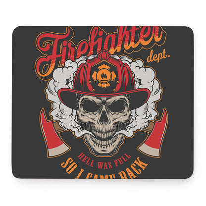 Firefighter Department Skull Print Mouse Pad