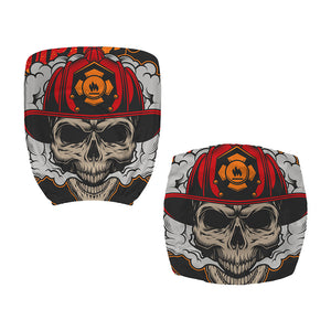 Firefighter Department Skull Print Office Chair Cover