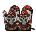 Firefighter Department Skull Print Oven Mitts