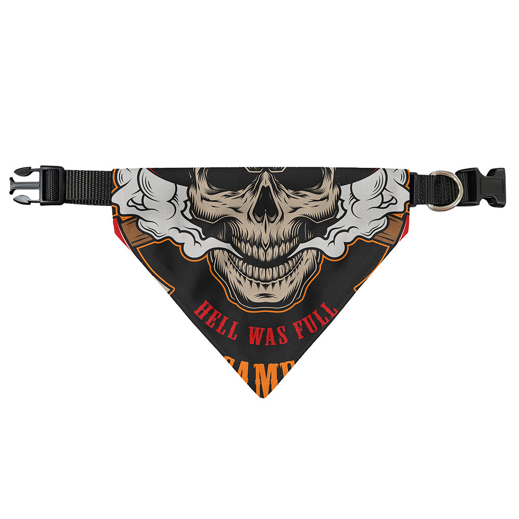 Firefighter Department Skull Print Over The Collar Dog Bandana