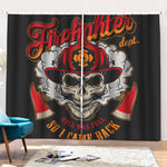 Firefighter Department Skull Print Pencil Pleat Curtains