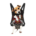 Firefighter Department Skull Print Pet Carrier Backpack