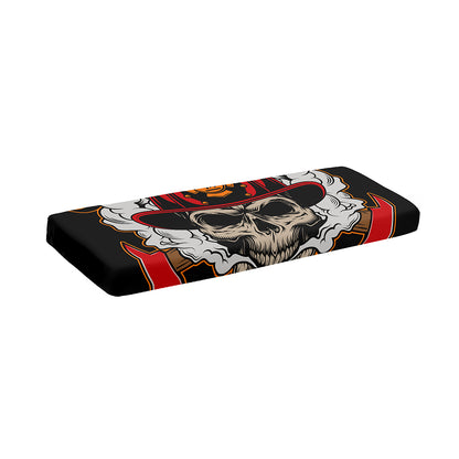 Firefighter Department Skull Print Piano Keyboard Cover