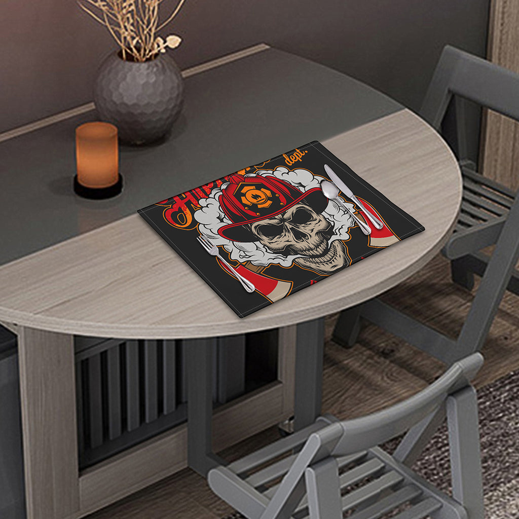 Firefighter Department Skull Print Placemat