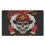 Firefighter Department Skull Print Polyester Doormat