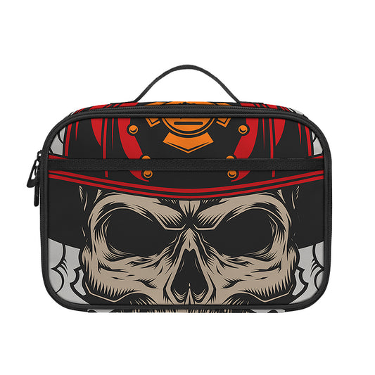 Firefighter Department Skull Print Portable Lunch Bag