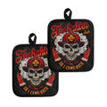 Firefighter Department Skull Print Pot Holders