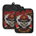 Firefighter Department Skull Print Pot Holders With Pocket