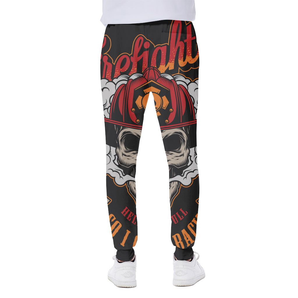 Firefighter Department Skull Print Scuba Joggers