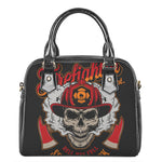 Firefighter Department Skull Print Shoulder Handbag