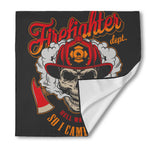 Firefighter Department Skull Print Silk Bandana