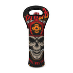 Firefighter Department Skull Print Single Neoprene Wine Tote