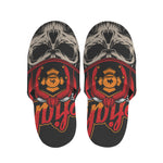 Firefighter Department Skull Print Slippers