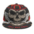 Firefighter Department Skull Print Snapback Cap