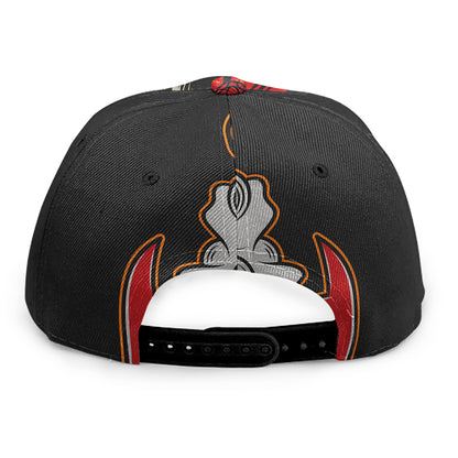 Firefighter Department Skull Print Snapback Cap