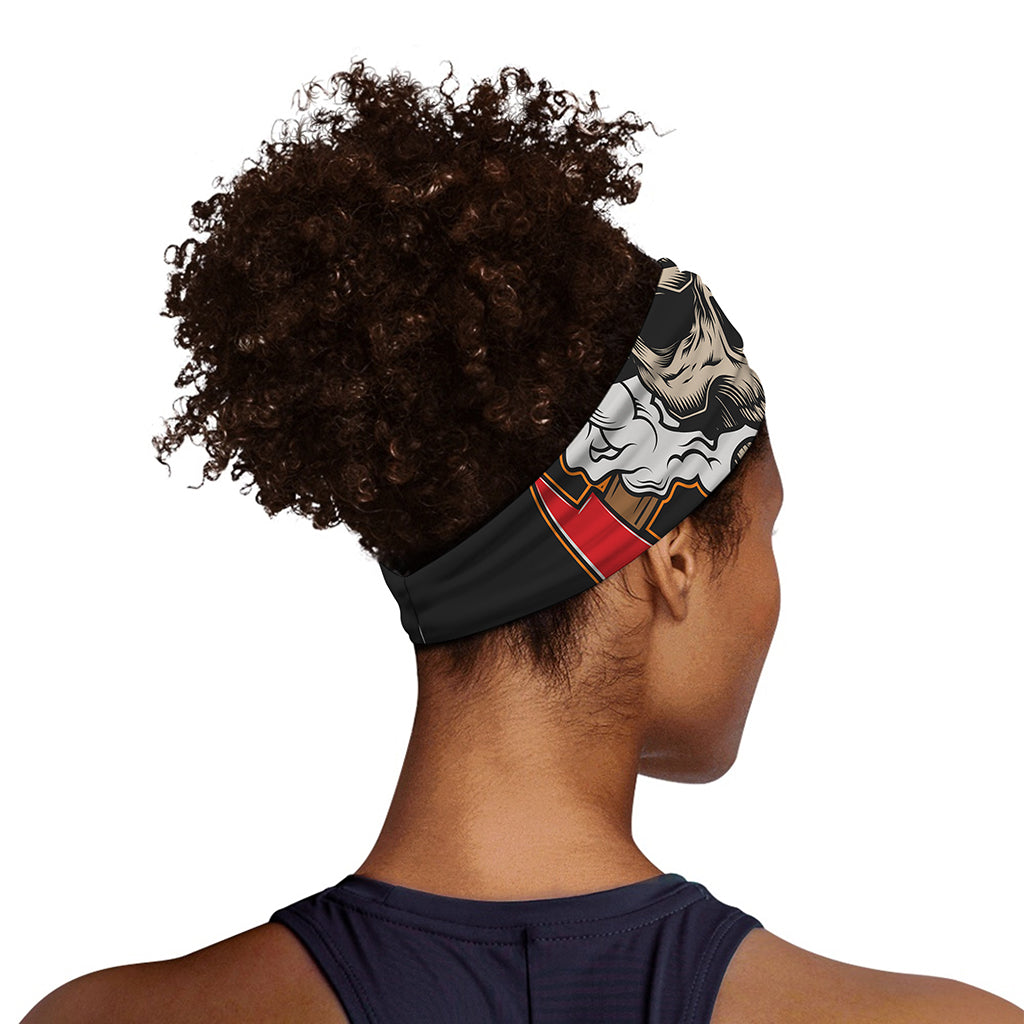 Firefighter Department Skull Print Sports Headband