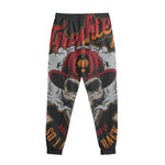 Firefighter Department Skull Print Sweatpants
