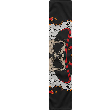 Firefighter Department Skull Print Table Runner
