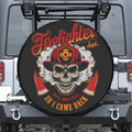 Firefighter Department Skull Print Tire Cover