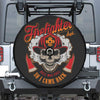 Firefighter Department Skull Print Tire Cover With Camera Hole