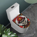 Firefighter Department Skull Print Toilet Lid Cover