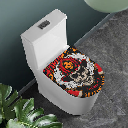 Firefighter Department Skull Print Toilet Lid Cover