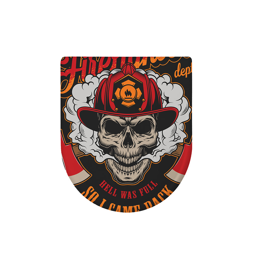 Firefighter Department Skull Print Toilet Lid Cover