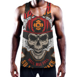 Firefighter Department Skull Print Training Tank Top