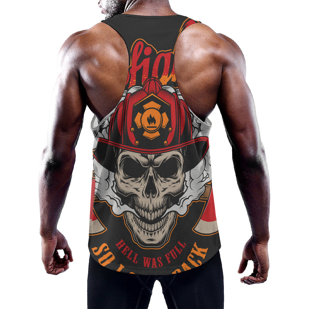 Firefighter Department Skull Print Training Tank Top