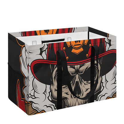 Firefighter Department Skull Print Utility Tote Bag