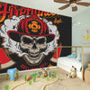 Firefighter Department Skull Print Wall Sticker