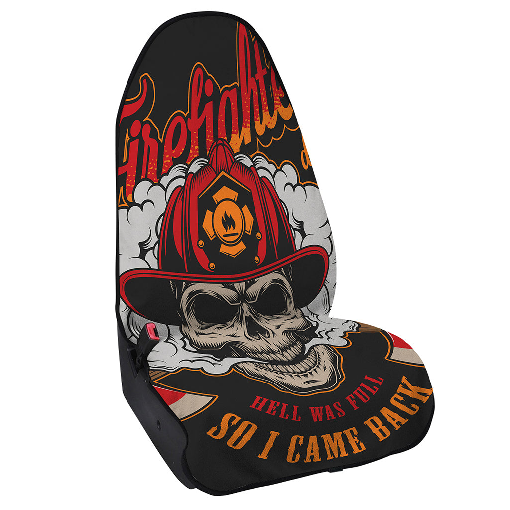 Firefighter Department Skull Print Waterproof Car Seat Cover