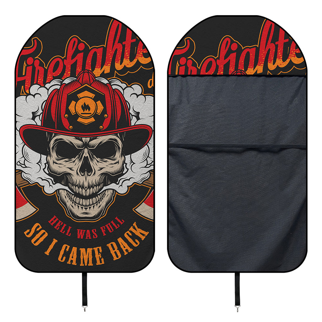 Firefighter Department Skull Print Waterproof Car Seat Cover