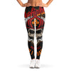 Firefighter Department Skull Print Women's Leggings