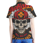 Firefighter Department Skull Print Women's Polo Shirt