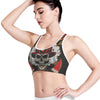 Firefighter Department Skull Print Women's Sports Bra