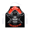 Firefighter Devil Print Adjustable Apron