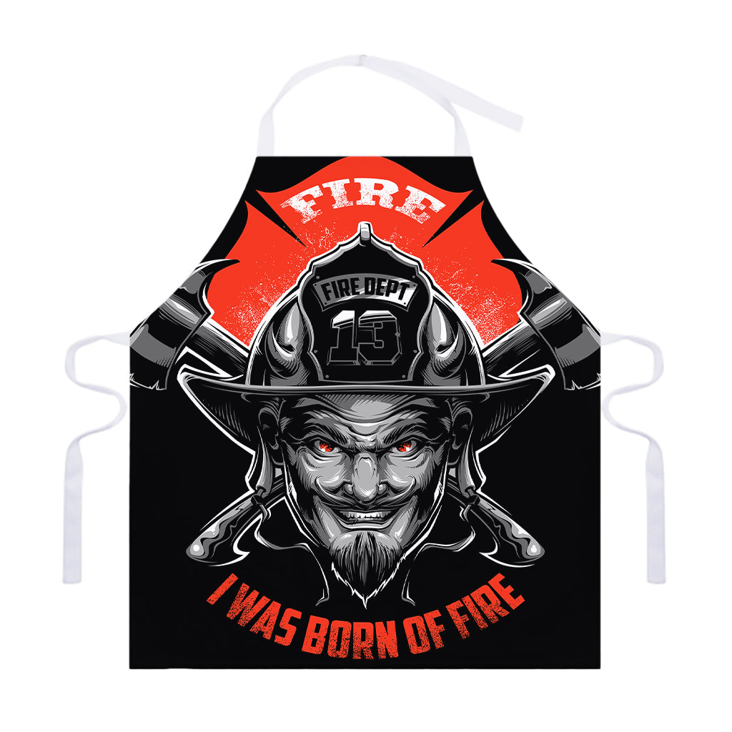 Firefighter Devil Print Adjustable Apron