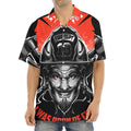 Firefighter Devil Print Aloha Shirt