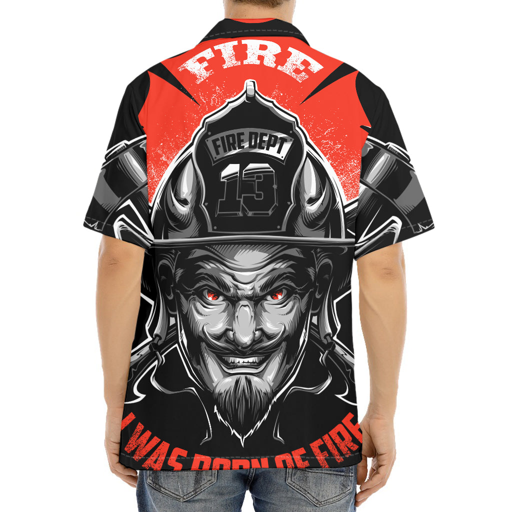 Firefighter Devil Print Aloha Shirt