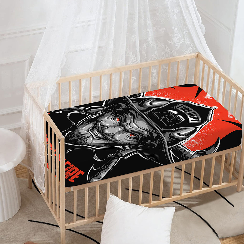 Firefighter Devil Print Baby Crib Sheet