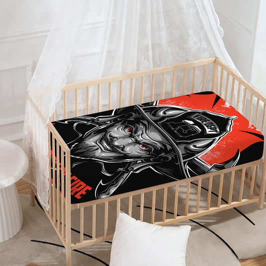 Firefighter Devil Print Baby Crib Sheet
