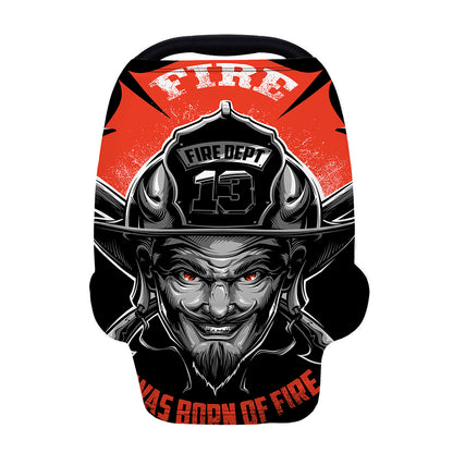 Firefighter Devil Print Baby Seat Cover