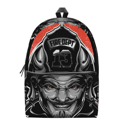 Firefighter Devil Print Backpack