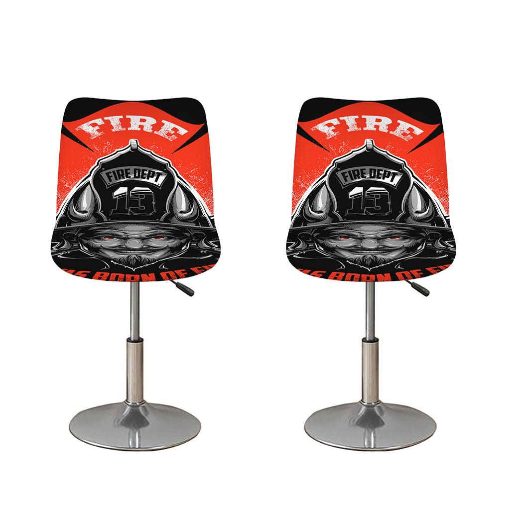 Firefighter Devil Print Bar Stool Covers