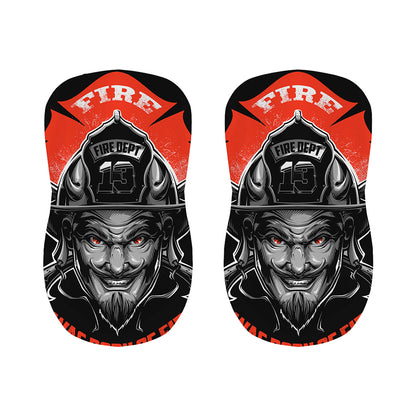 Firefighter Devil Print Bar Stool Covers