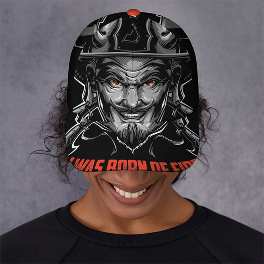 Firefighter Devil Print Baseball Cap
