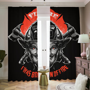 Firefighter Devil Print Blackout Pencil Pleat Curtains