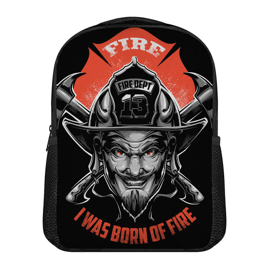 Firefighter Devil Print Casual Backpack
