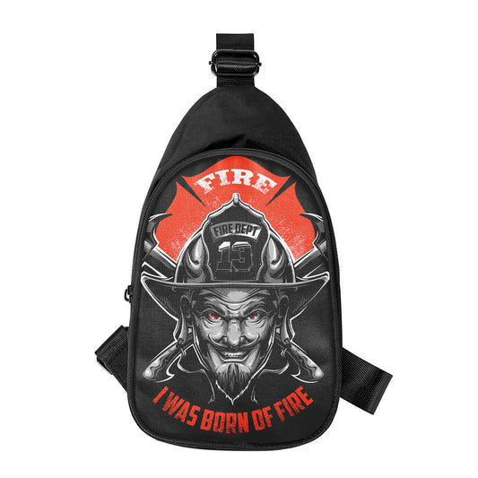 Firefighter Devil Print Chest Bag